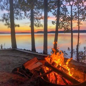 Fire at camping site