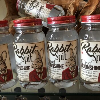 rabbit spit moonshine from Carolina moon distillery