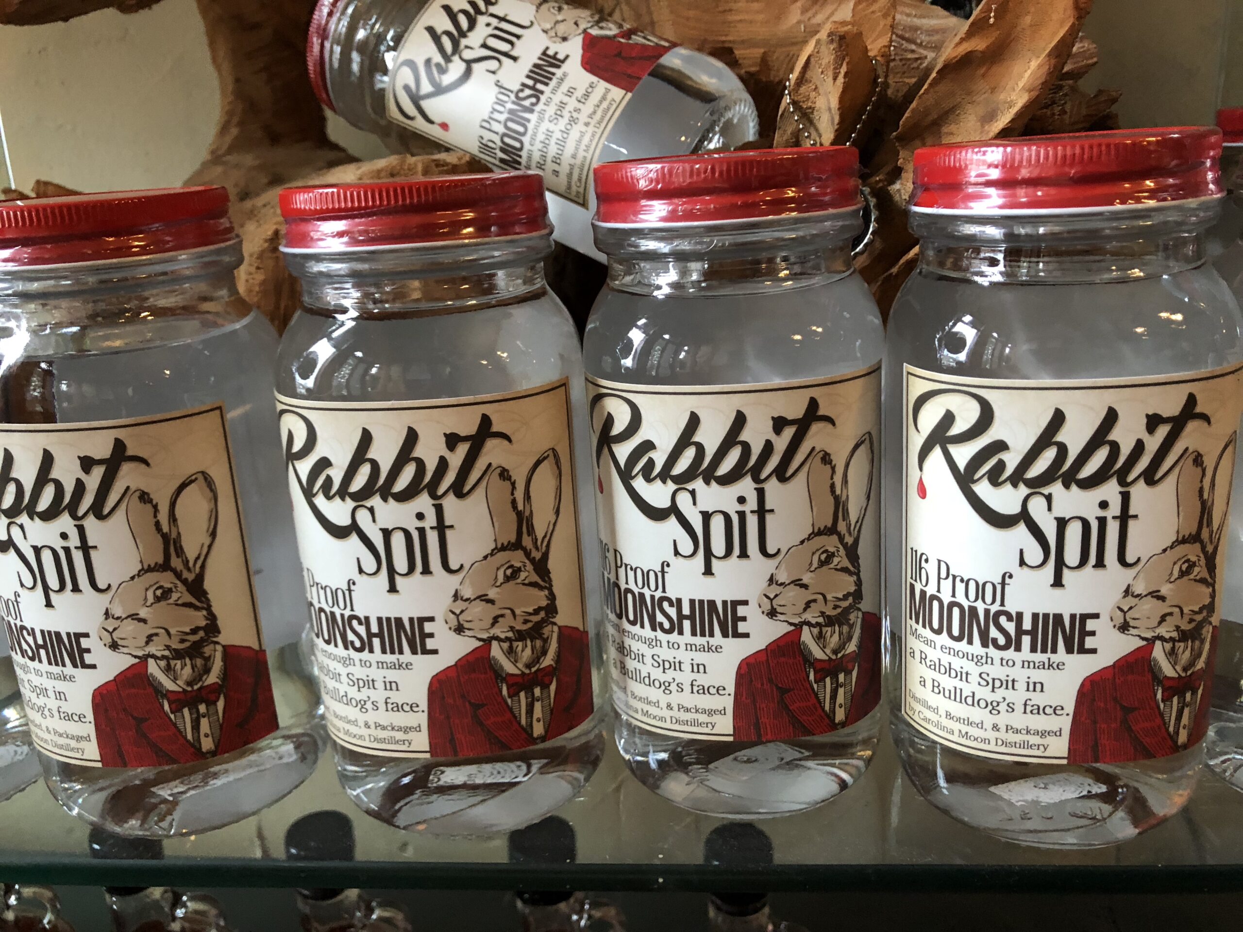 rabbit spit moonshine from Carolina moon distillery