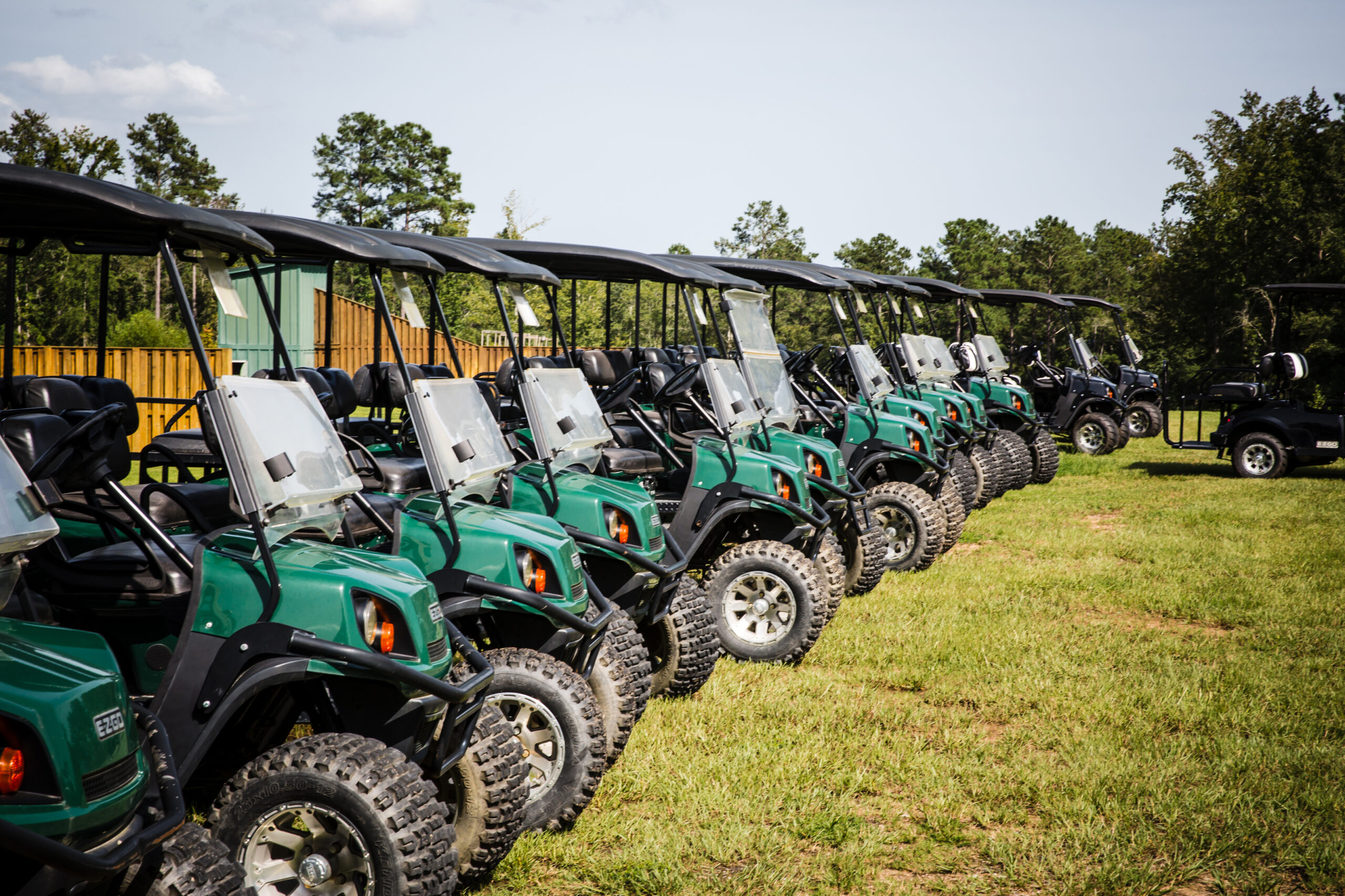 golf carts at the palmetto shooting complex